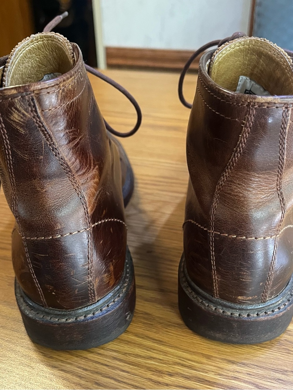 Frye Men's Brown Leather Lace-Up Boots - Picture 4 of 8